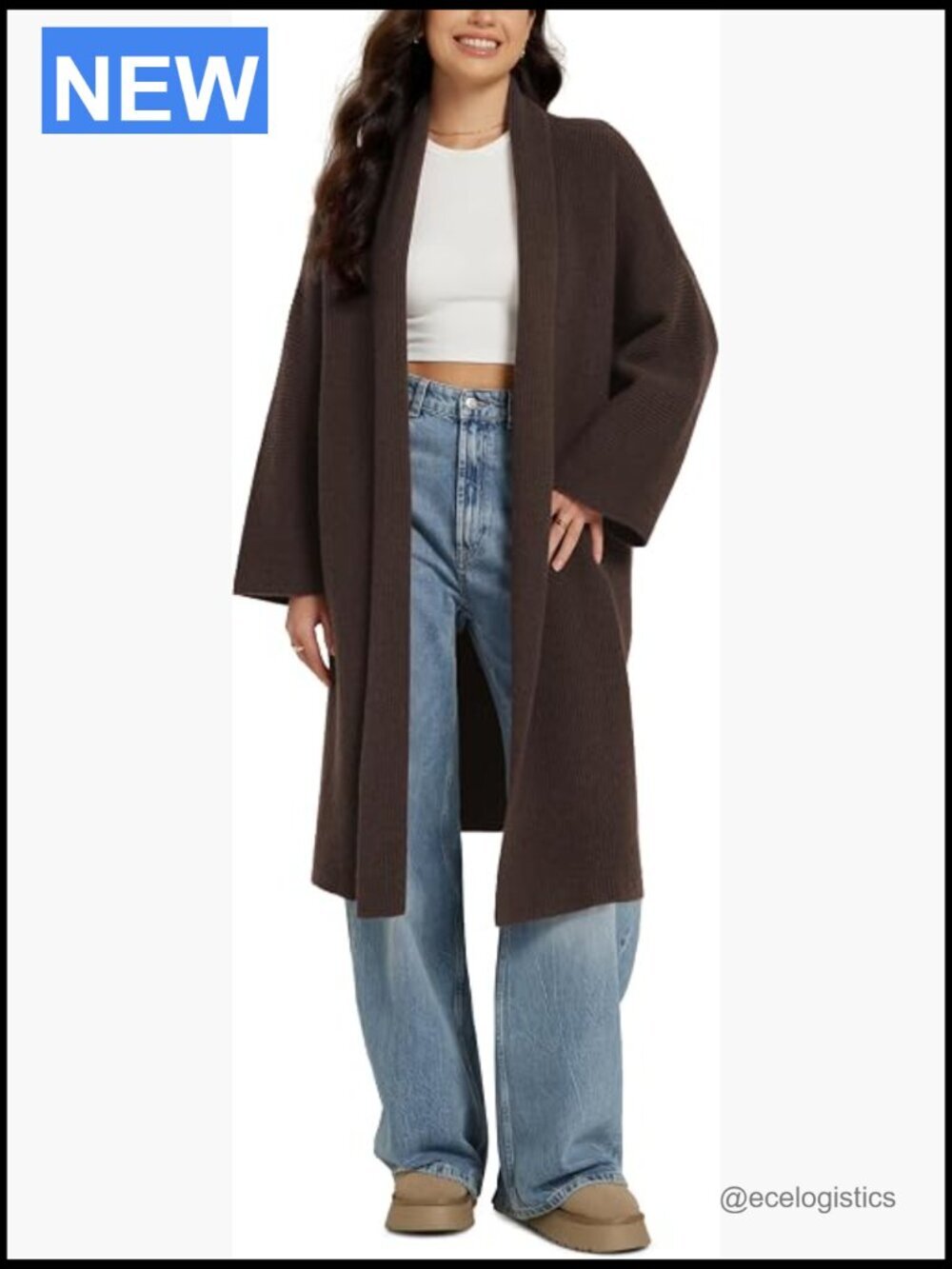 Women's Cardigan Sweater Long Open Front Drape Coatigan Soft Knit Outerwear